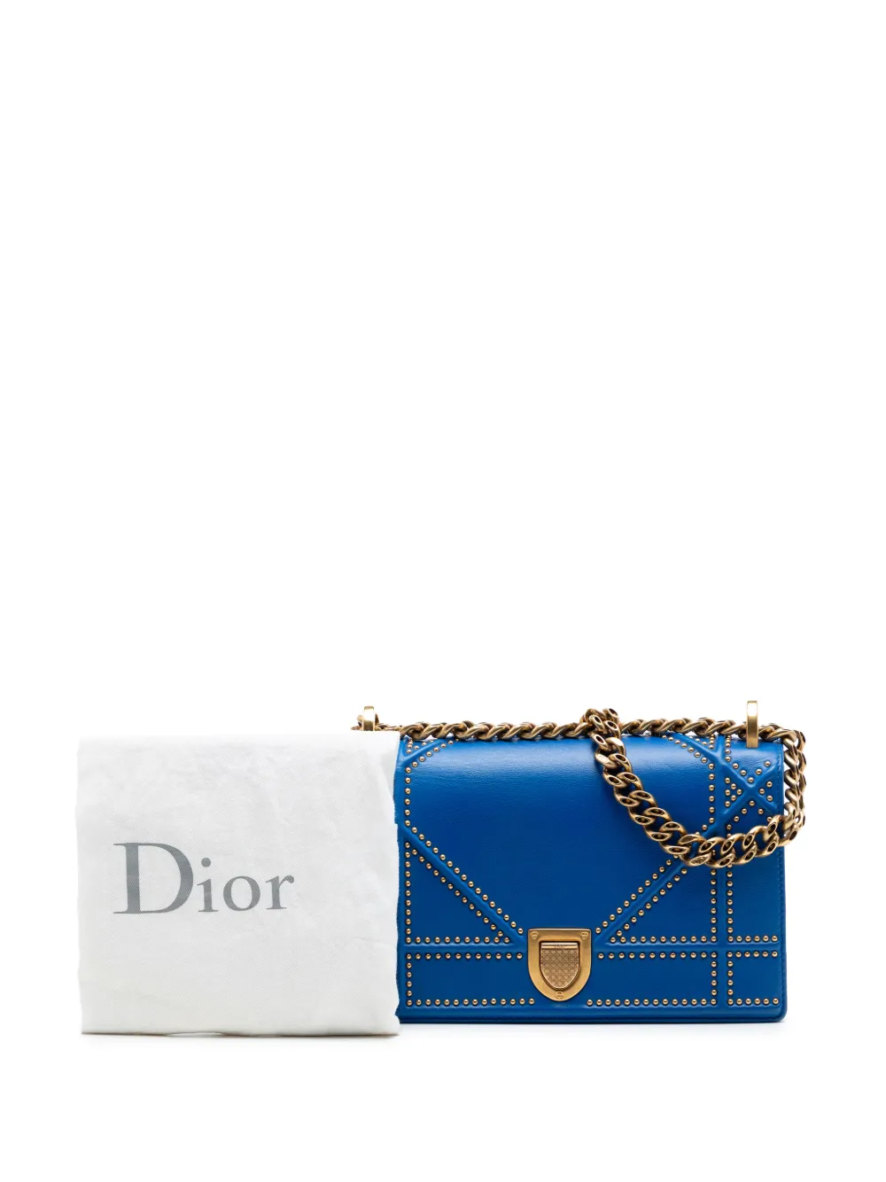 Christian Dior Pre-Owned 2015-2020 Small Studded Lambskin Diorama