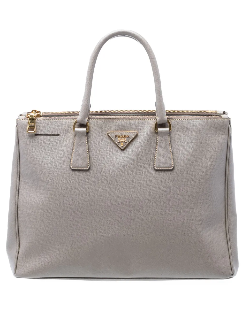 Prada Pre-Owned 2010-2026 Large Saffiano Lux Galleria Double Zip tote bag - Grigio