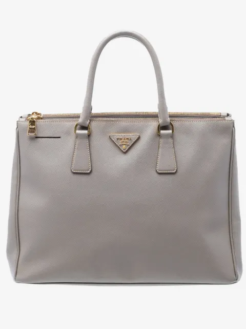 Prada Pre-Owned grand sac cabas Galleria Saffiano Lux à double fermeture zippée (2010-2026)