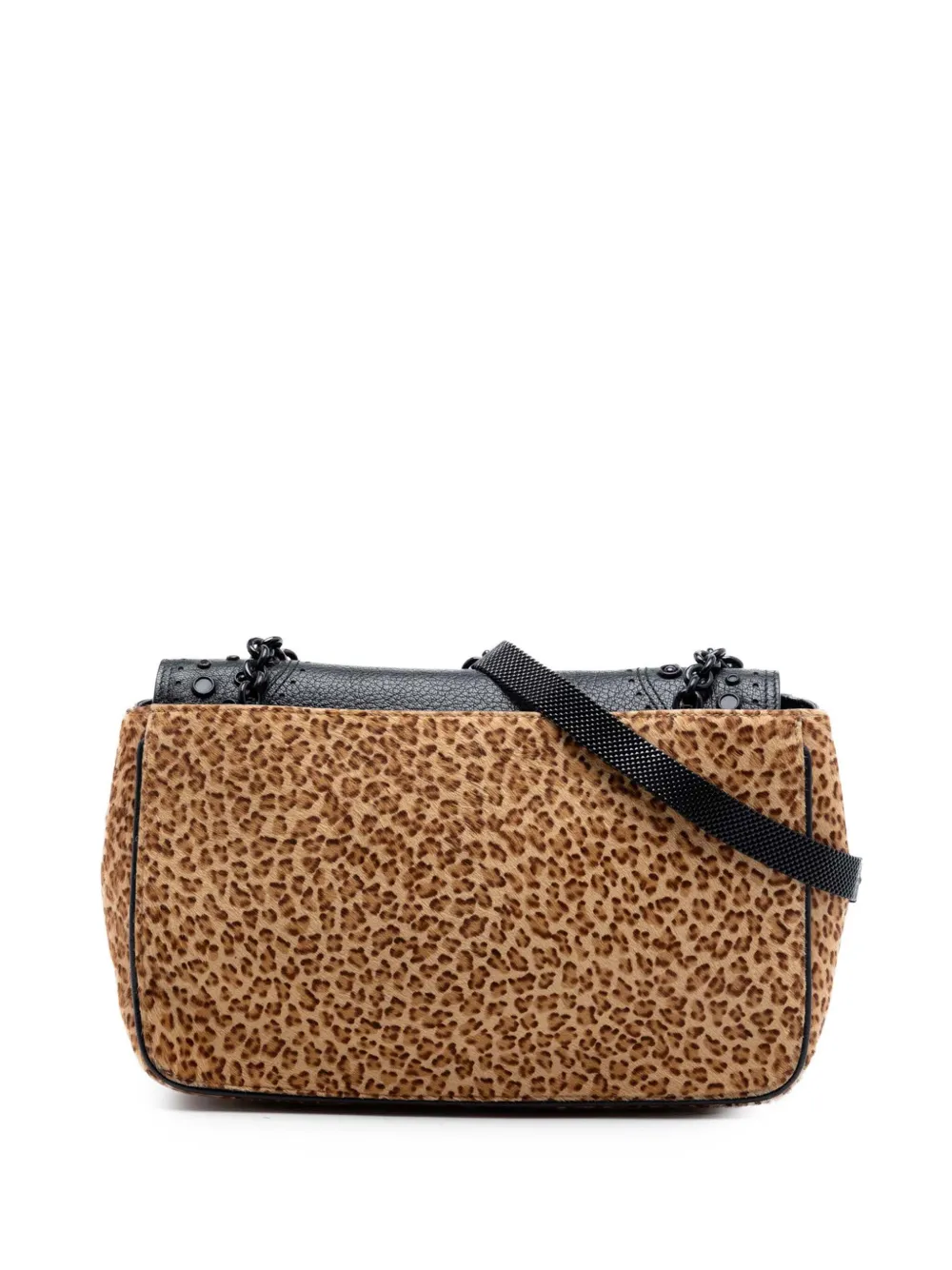 Bottega Veneta Pre-Owned 2012-2025 Pony Hair Leopard Print shoulder bag - Marrone