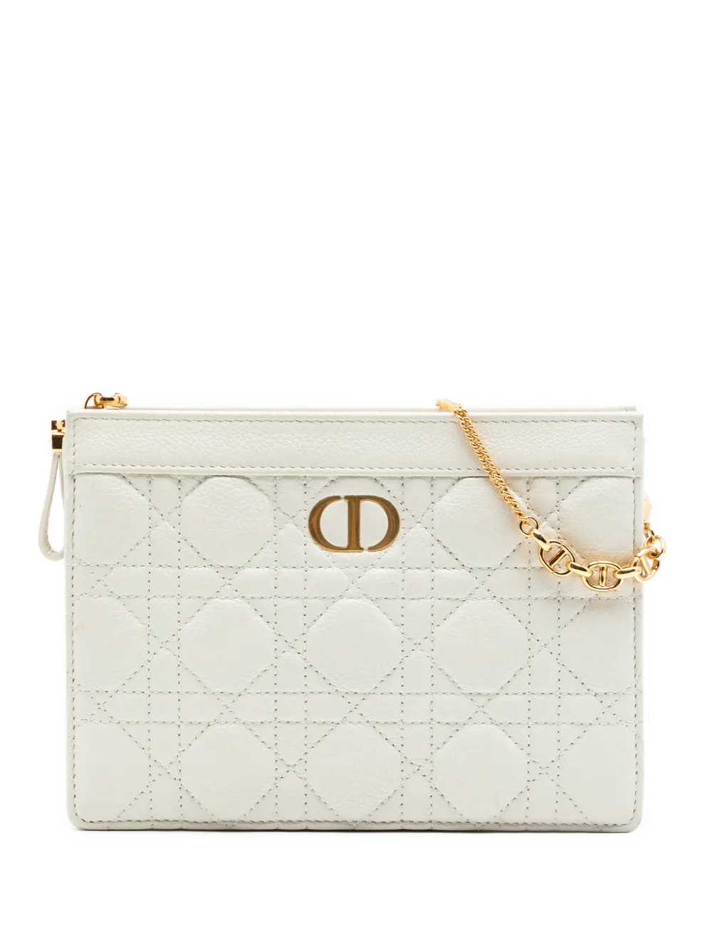 Christian Dior Pre-Owned 2022 Supple Cannage Calfskin Caro Every Dior Pouch crossbody bag - Bianco