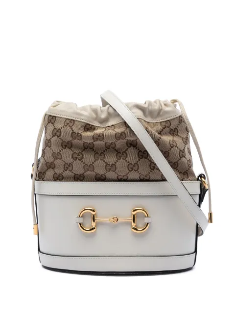 Gucci Pre-Owned 2016-2026 GG Canvas Horsebit 1955 bucket bag