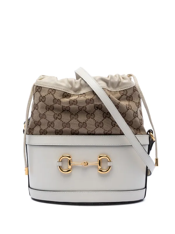 Gucci Pre-Owned 2016-2026 GGキャンバス ホースビット 1955 バケット