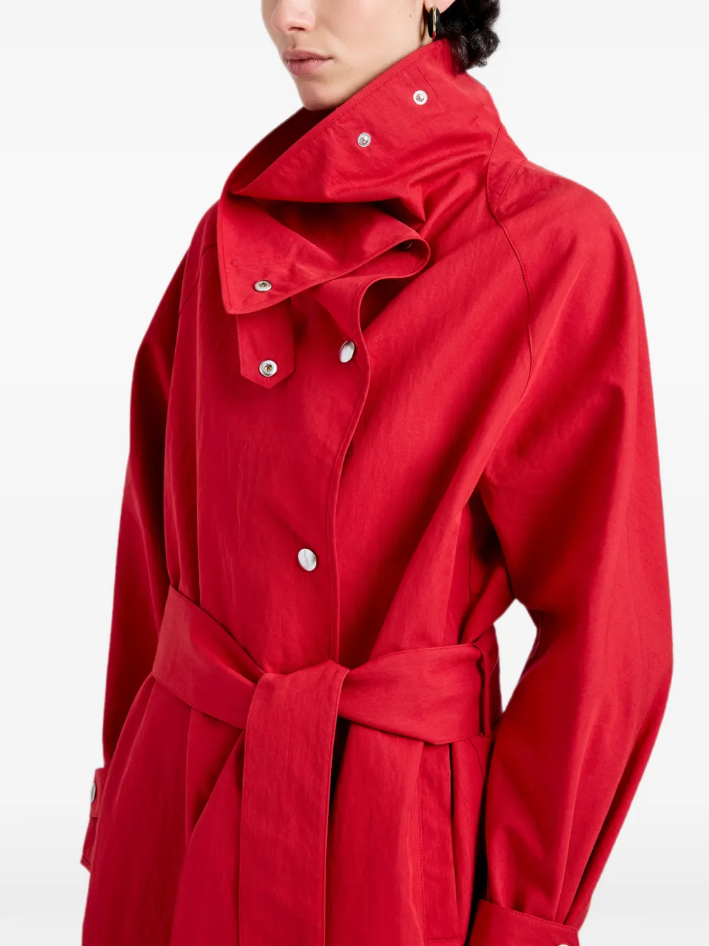 Proenza Schouler White Label Corey trenchcoat van gewassen katoen Rood