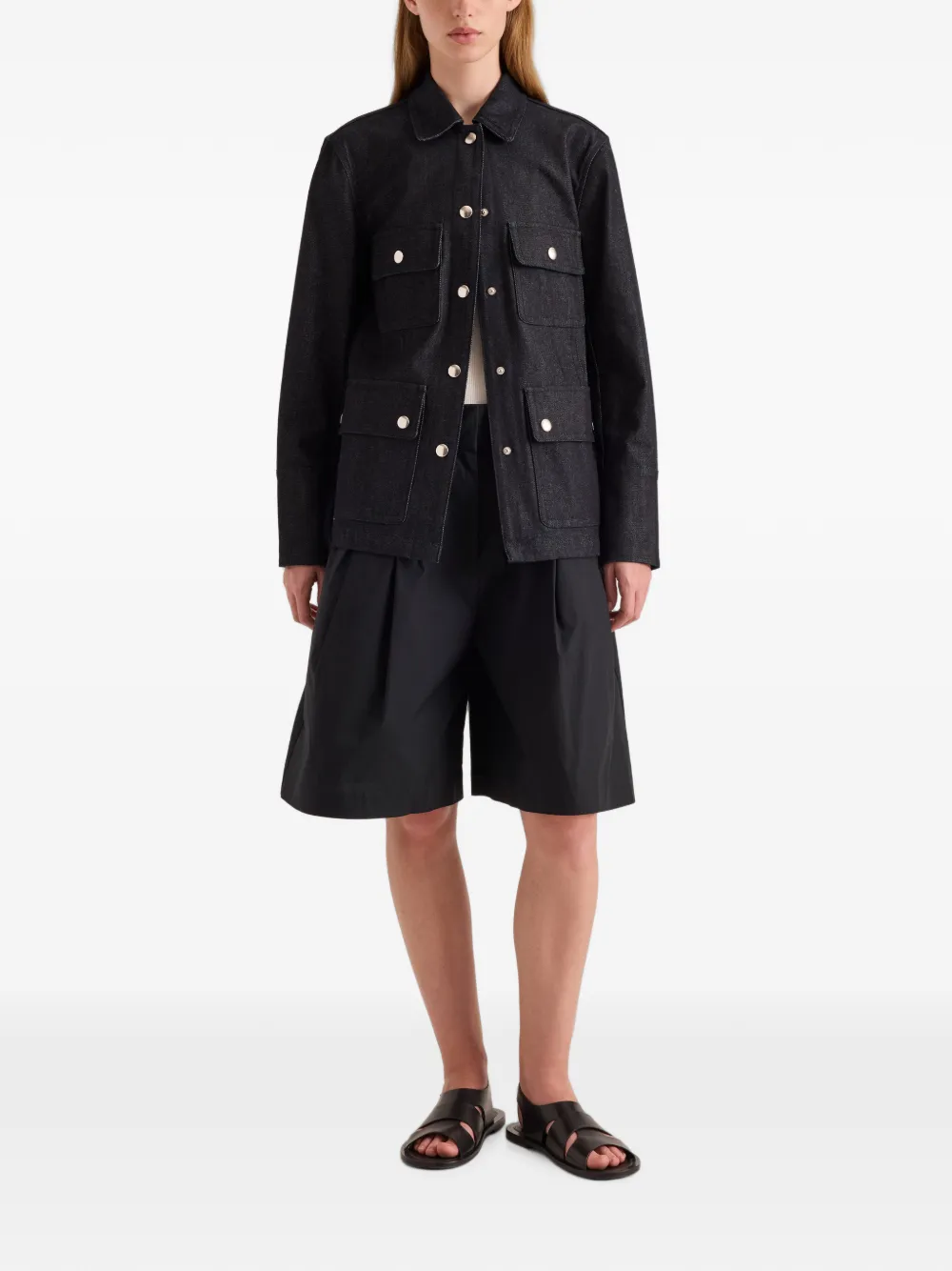 Proenza Schouler White Label Stella jas van stretch twill Blauw