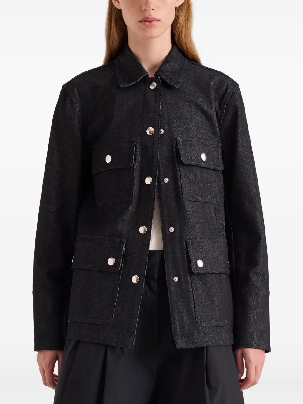 Proenza Schouler White Label Stella jas van stretch twill Blauw
