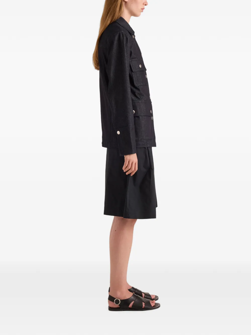Proenza Schouler White Label Stella jas van stretch twill Blauw
