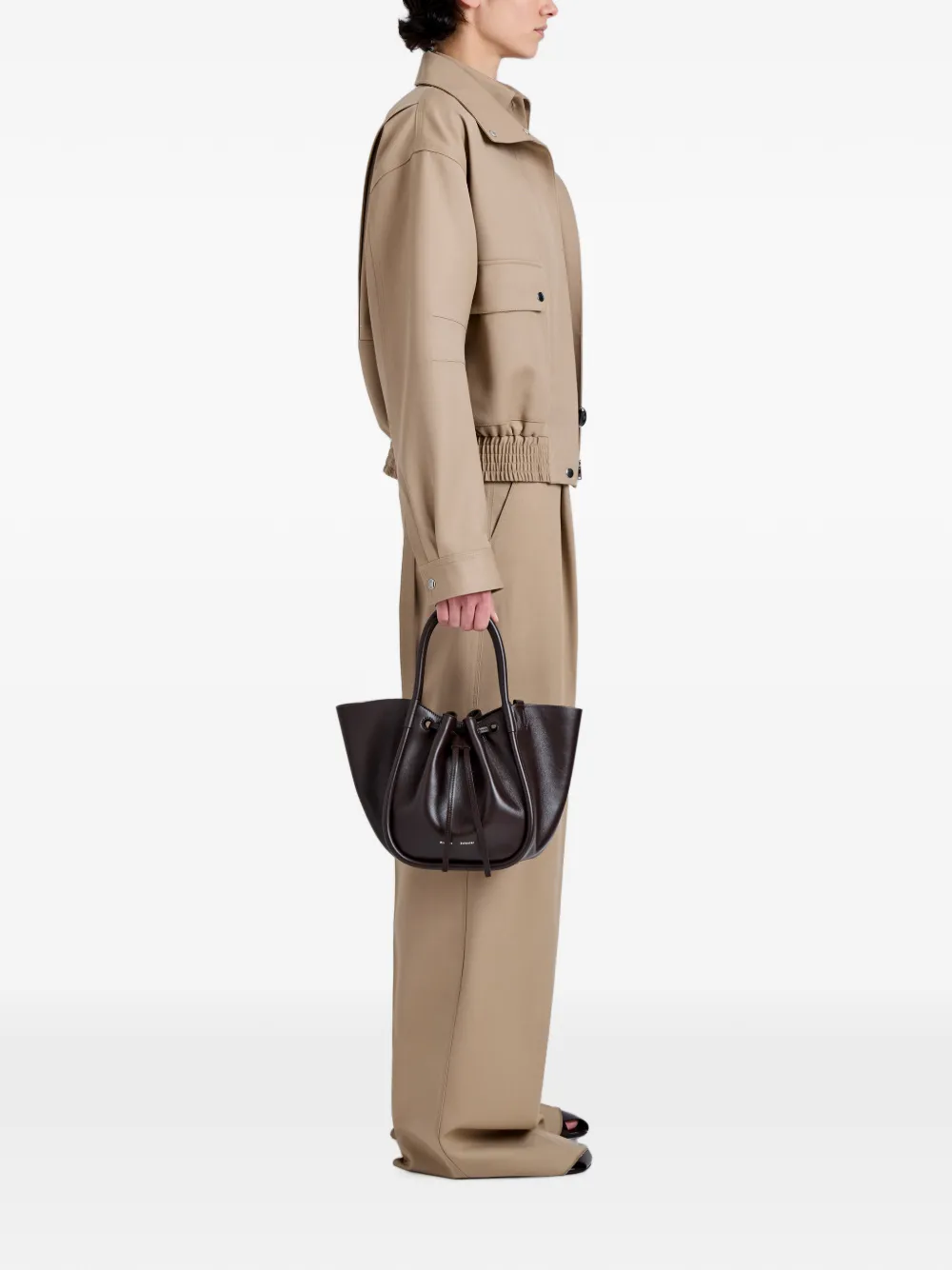 Proenza Schouler Shopper met ruches Bruin
