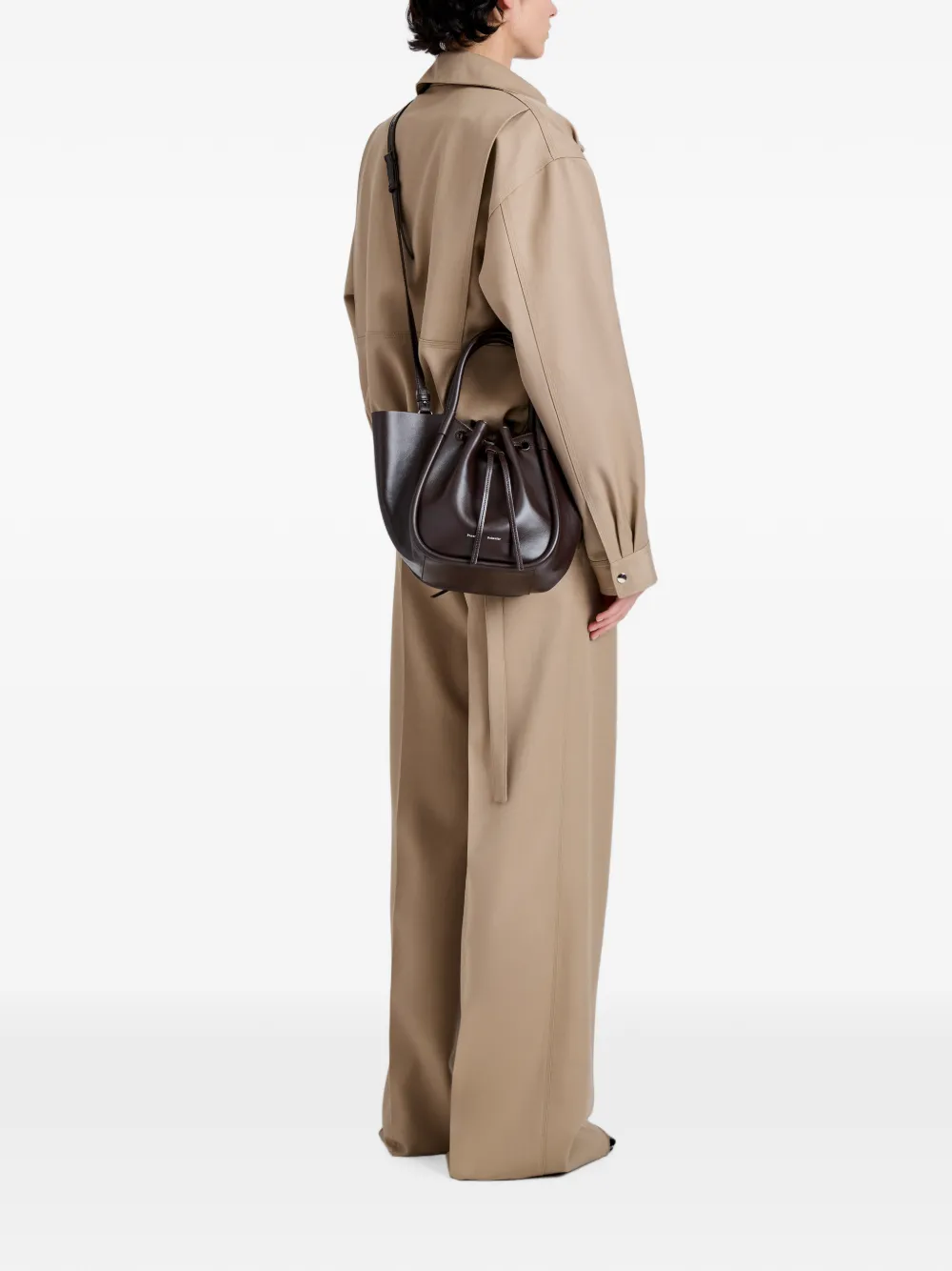 Proenza Schouler Shopper met ruches Bruin