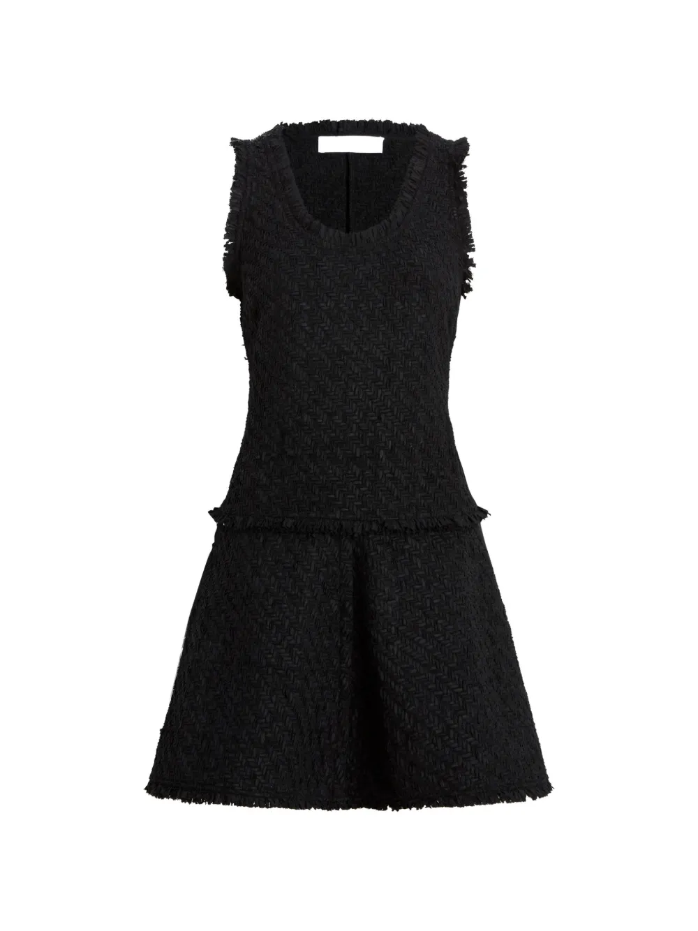 Proenza Schouler White Label Kaida Dress In Basketweave Tweed In Black