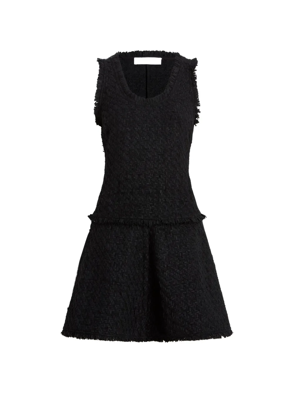 Proenza Schouler White Label Kaida geweven tweed jurk Zwart