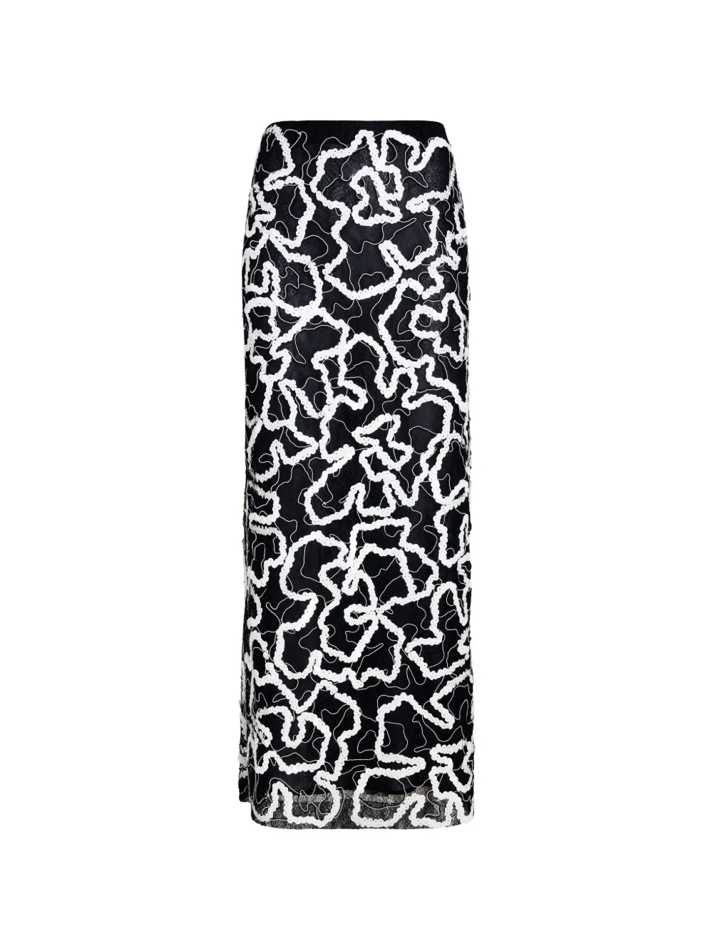 Proenza Schouler Maite skirt in sequin embroidery lace - Nero