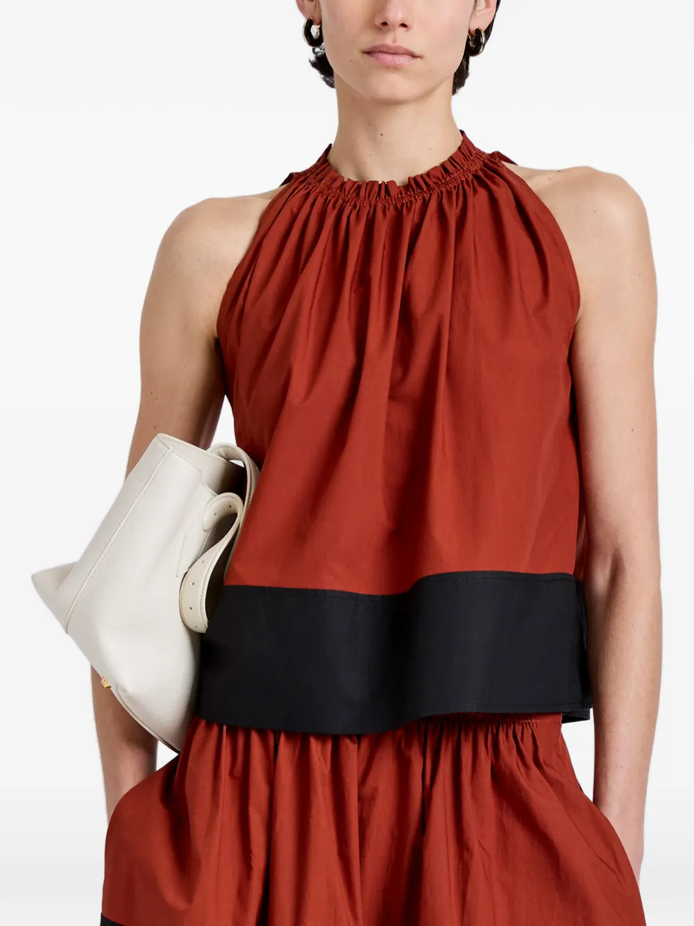 Proenza Schouler White Label Esme popeline top Bruin