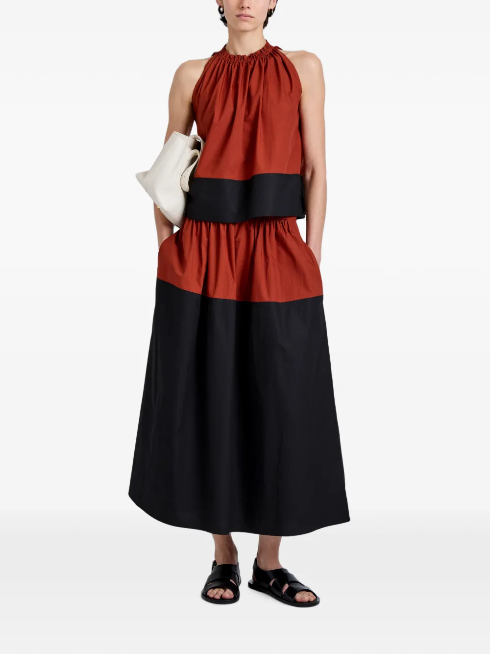 Proenza Schouler White Label Esme popeline top Bruin