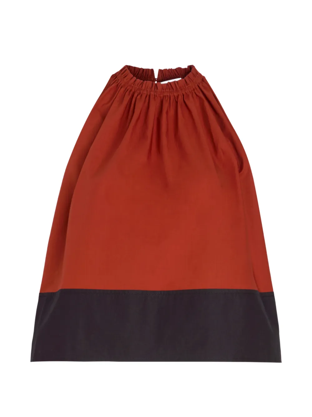 Proenza Schouler White Label Esme top in poplin - Marrone