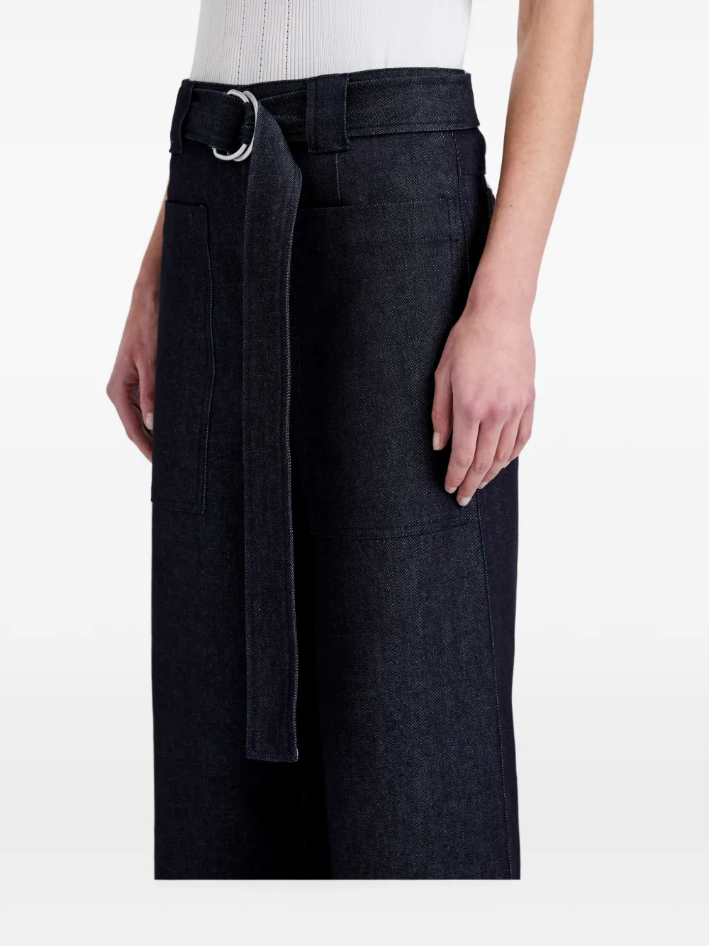 Proenza Schouler White Label Lina broek van stretch twill Blauw