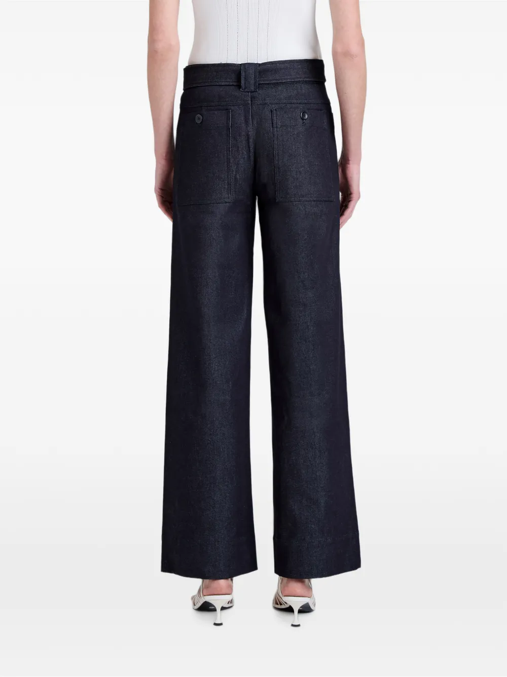 Proenza Schouler White Label Lina broek van stretch twill Blauw