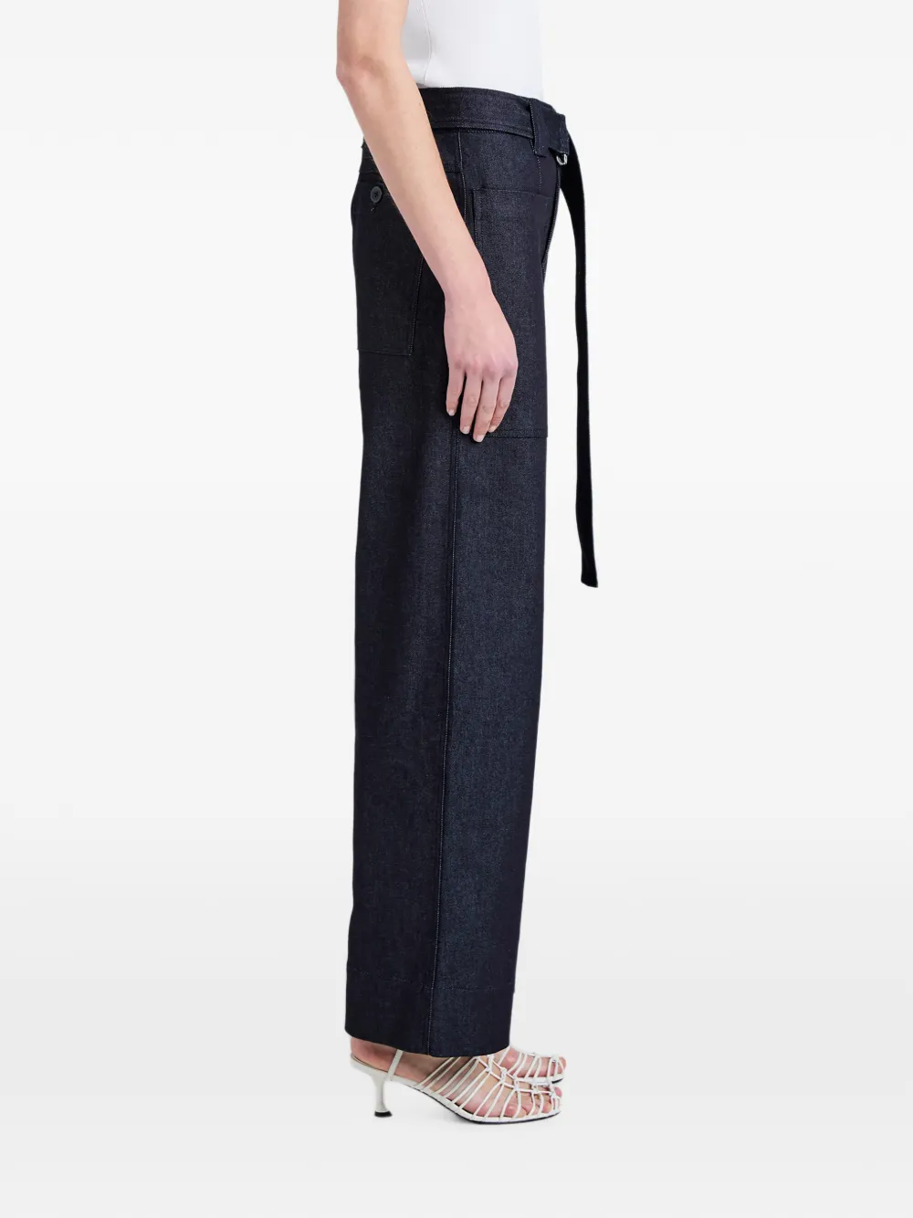 Proenza Schouler White Label Lina broek van stretch twill Blauw