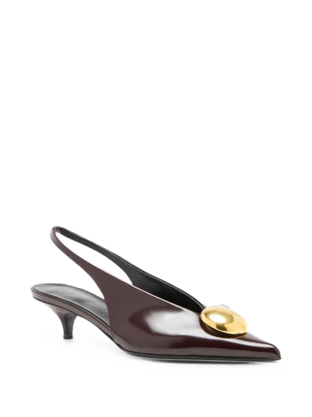 Proenza Schouler Dome Slash slingbacks in polished calf Rood