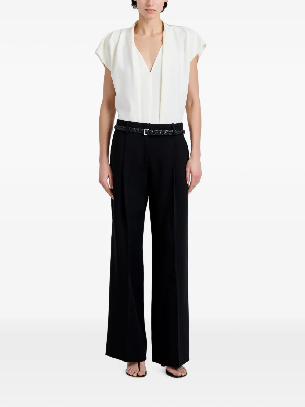 Proenza Schouler Halima broek van matte dubbele crêpe Zwart
