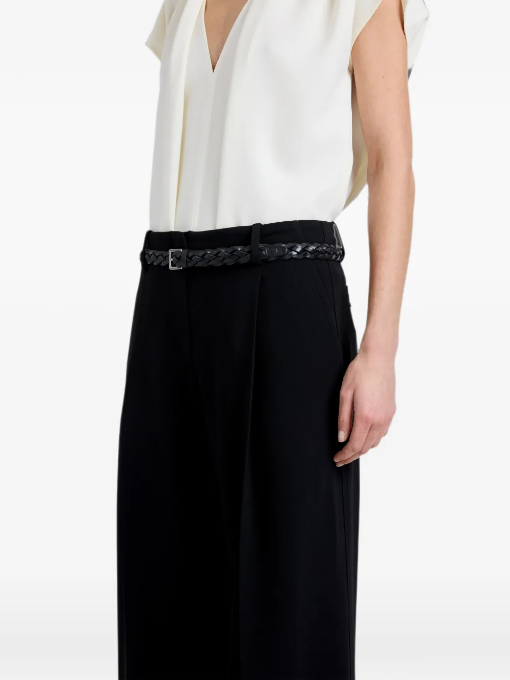 Proenza Schouler Halima broek van matte dubbele crêpe Zwart