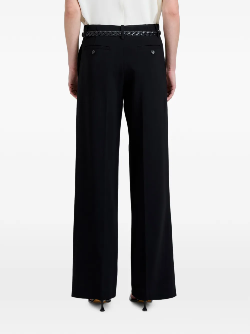 Proenza Schouler Halima broek van matte dubbele crêpe Zwart