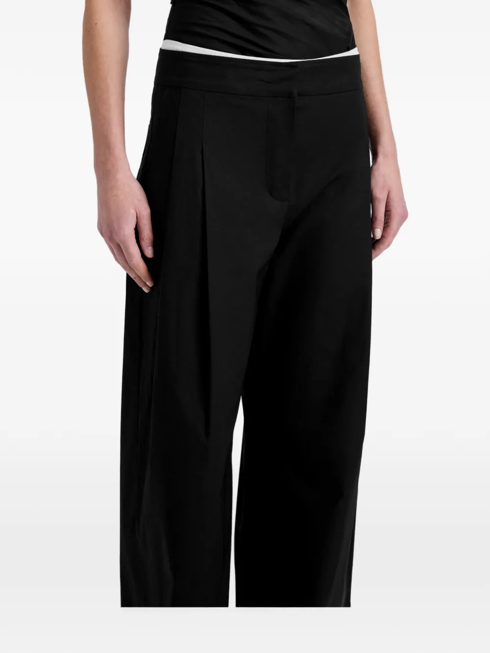 Proenza Schouler White Label Coralie popeline broek Zwart