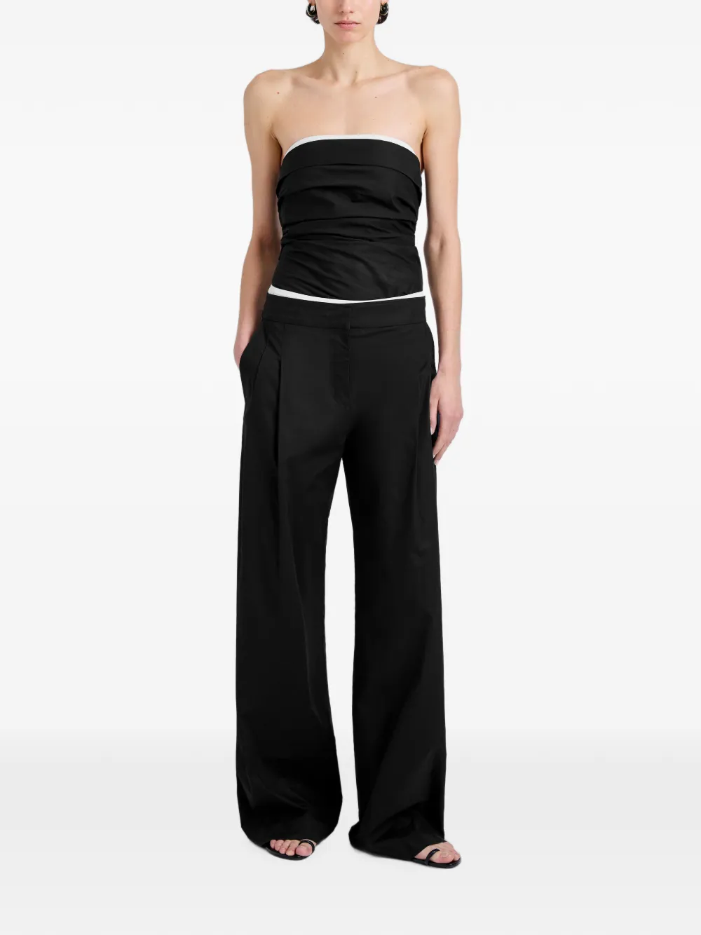 Proenza Schouler White Label Coralie popeline broek Zwart