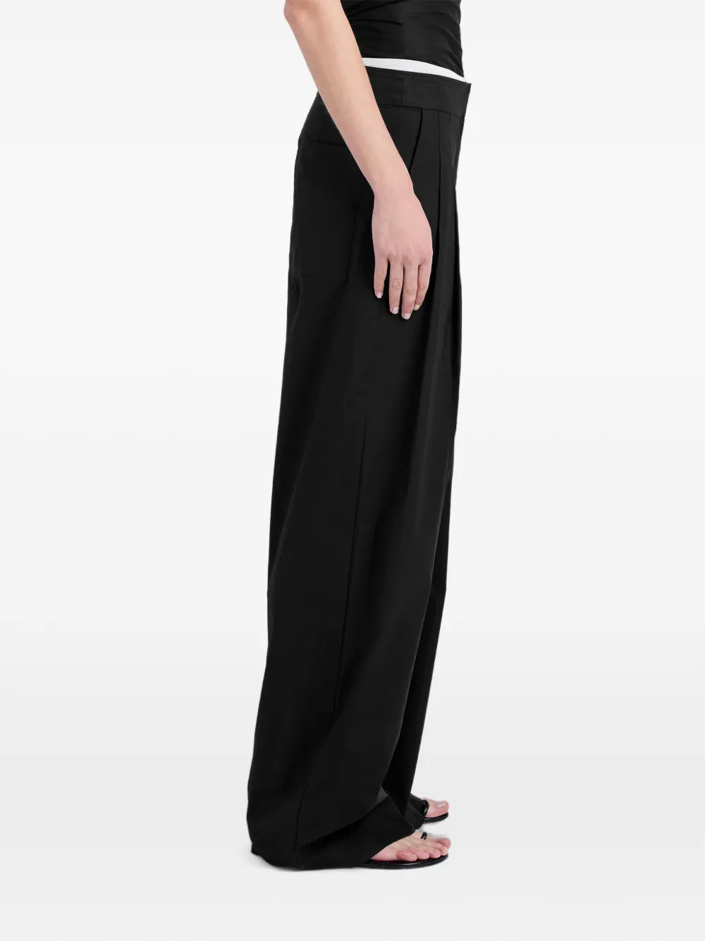 Proenza Schouler White Label Coralie popeline broek Zwart