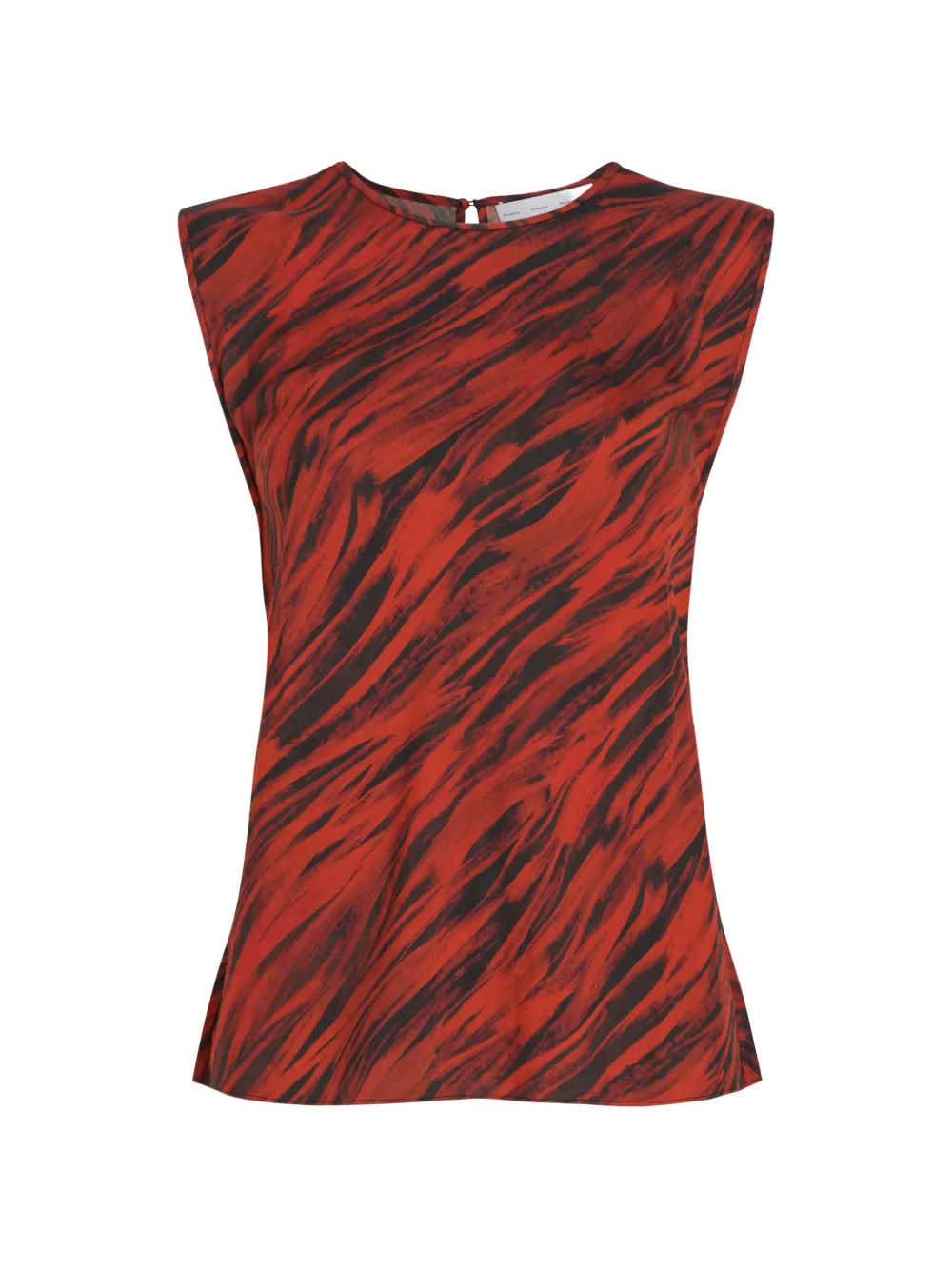Proenza Schouler White Label Megan top in printed twill - Rosso