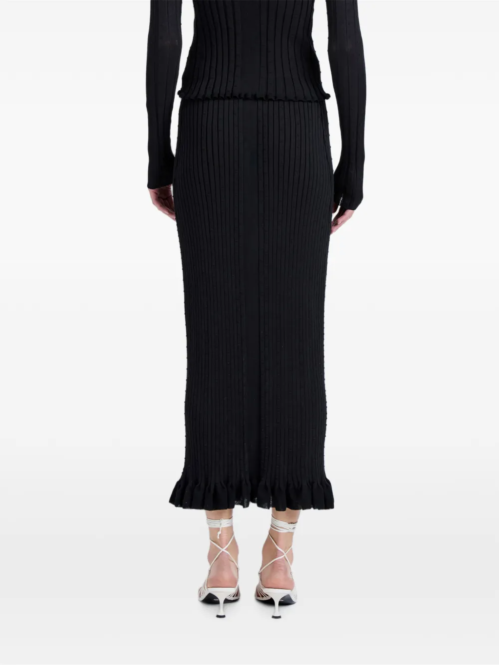 Proenza Schouler Monet gebreide rok Zwart