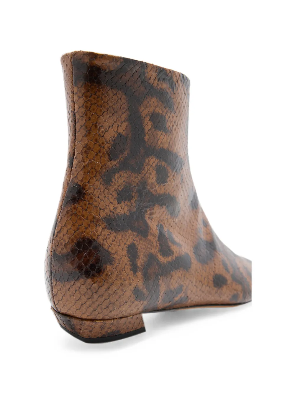 Proenza Schouler Trap flat ankle boots In embossed-python Bruin