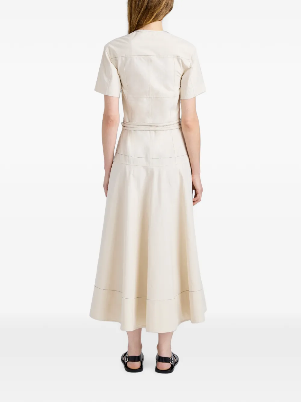 Proenza Schouler White Label Elizabeth jurk van katoenen linnen Beige