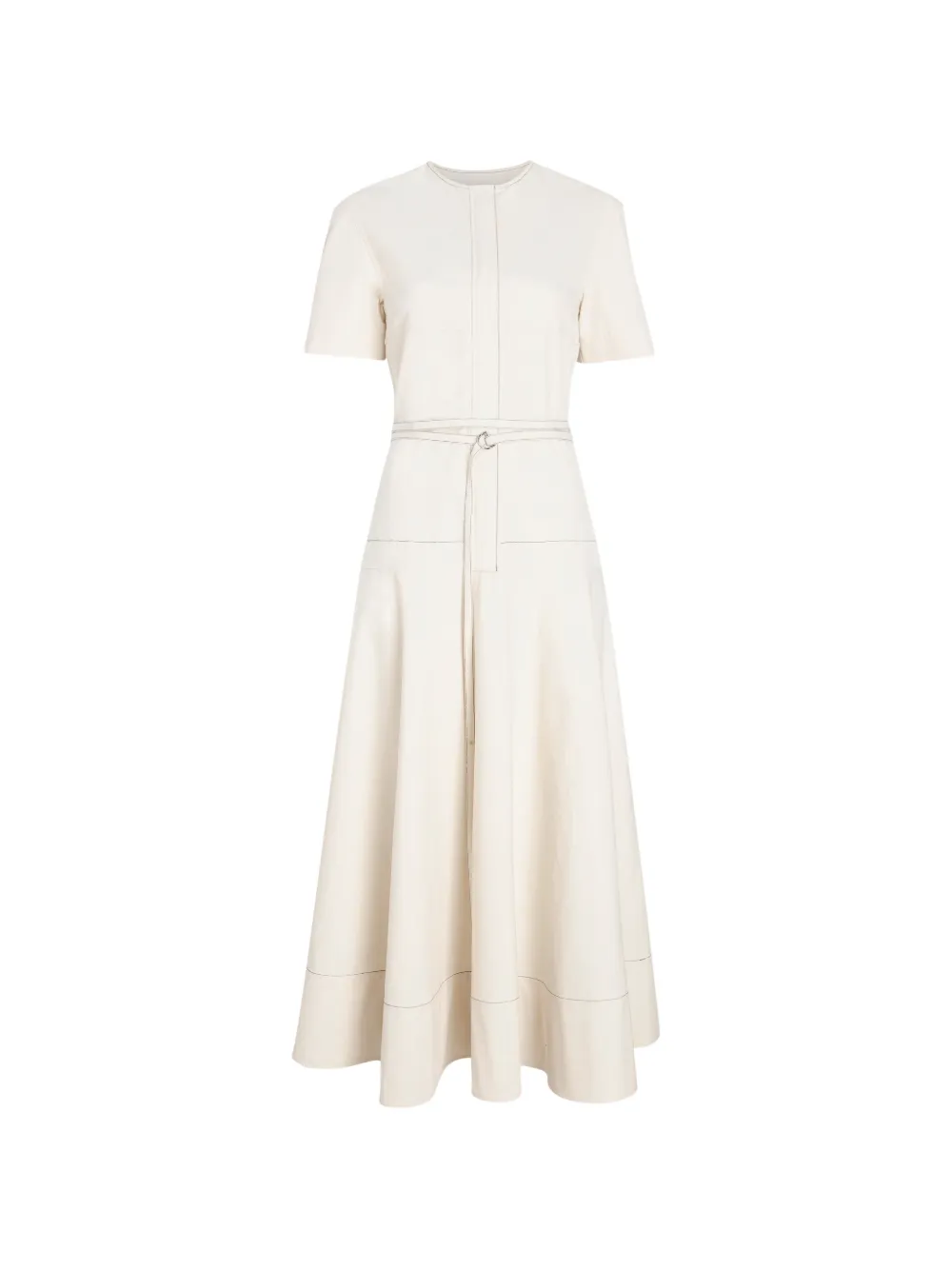 Proenza Schouler White Label Abito Elizabeth in misto cotone e lino - Toni neutri