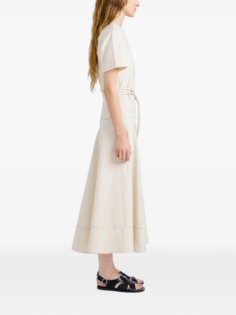 Proenza Schouler White Label Elizabeth jurk van katoenen linnen Beige