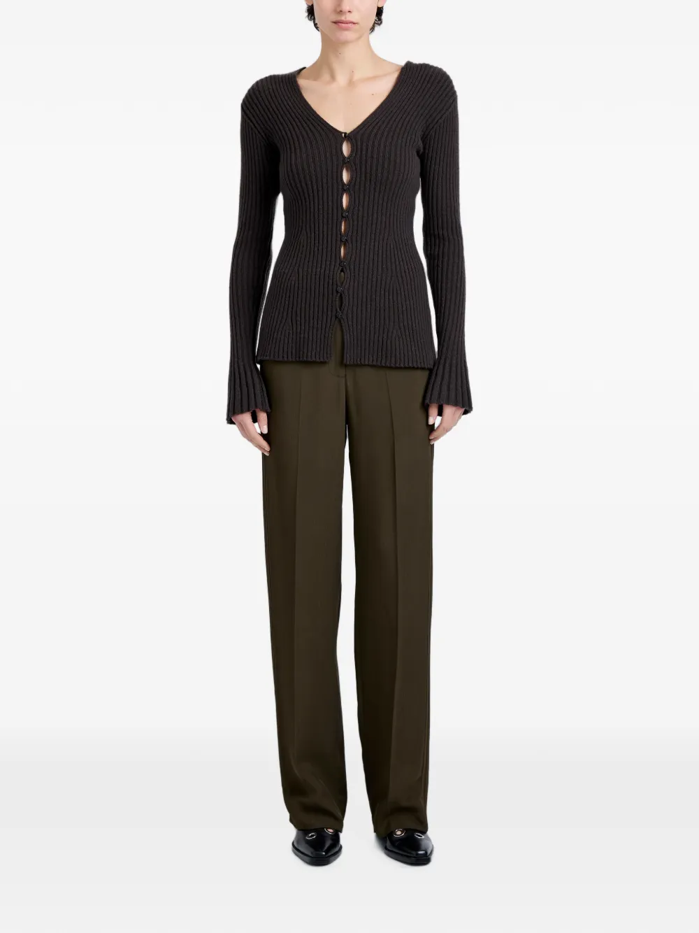 Proenza Schouler Valeria top in transitional cashmere - Braun