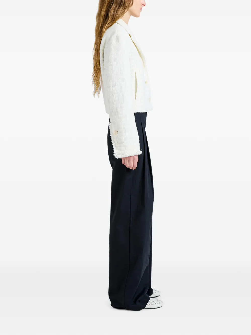 Proenza Schouler White Label Nima geweven jas Wit