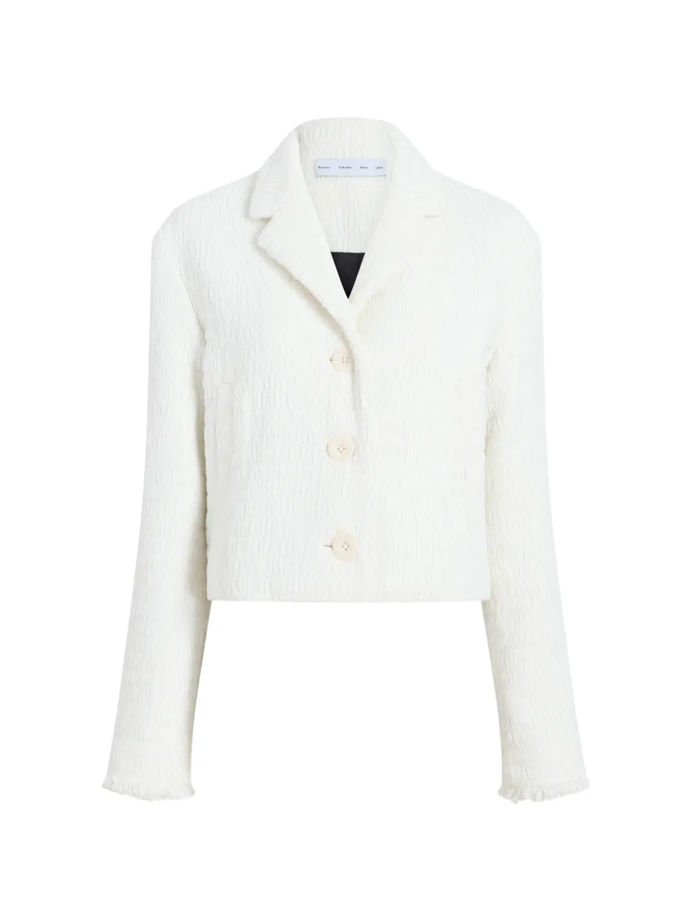 Proenza Schouler White Label Nima Jacket In Basket-weave In White