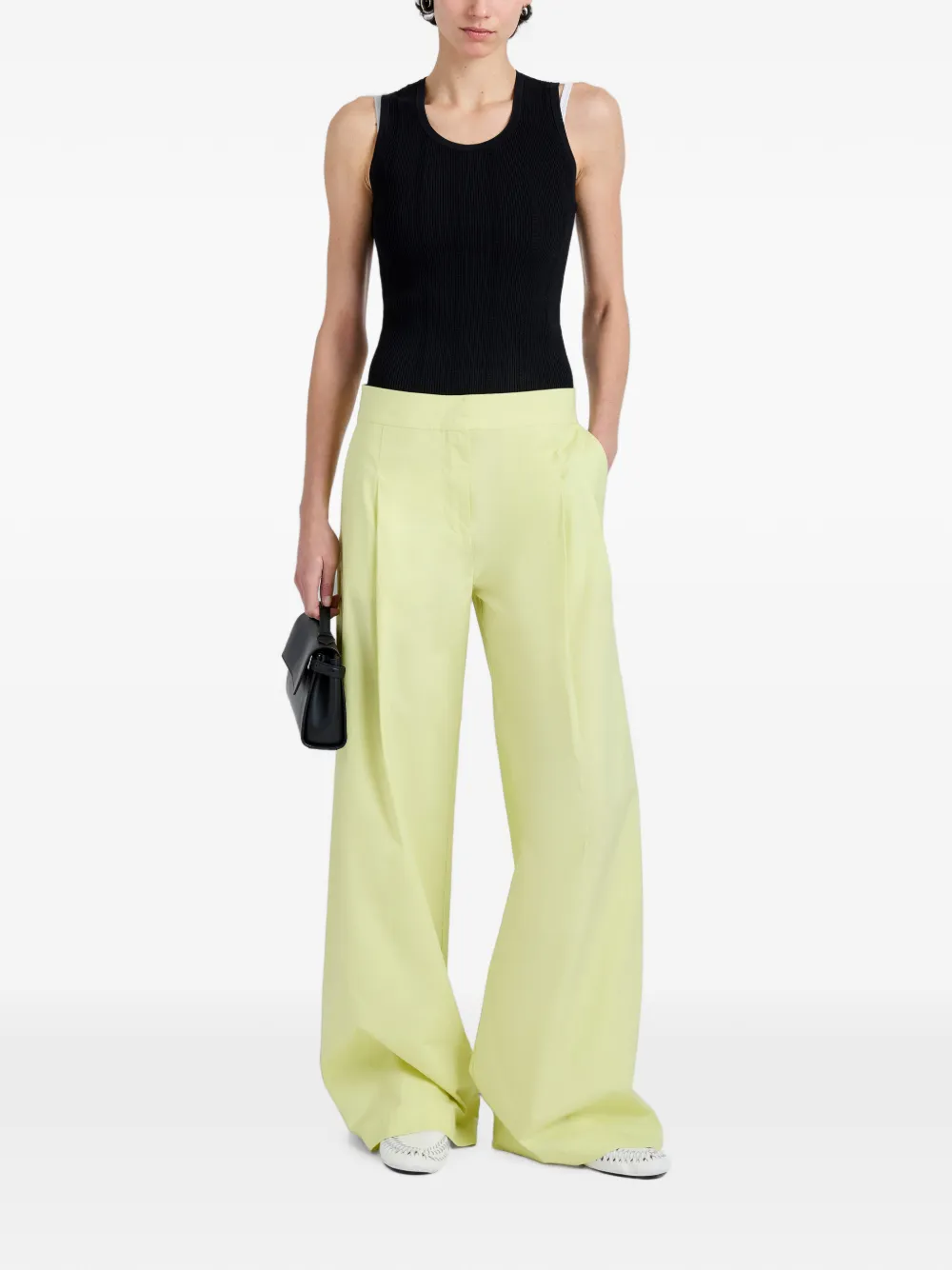 Proenza Schouler White Label Coralie pants in poplin - Giallo