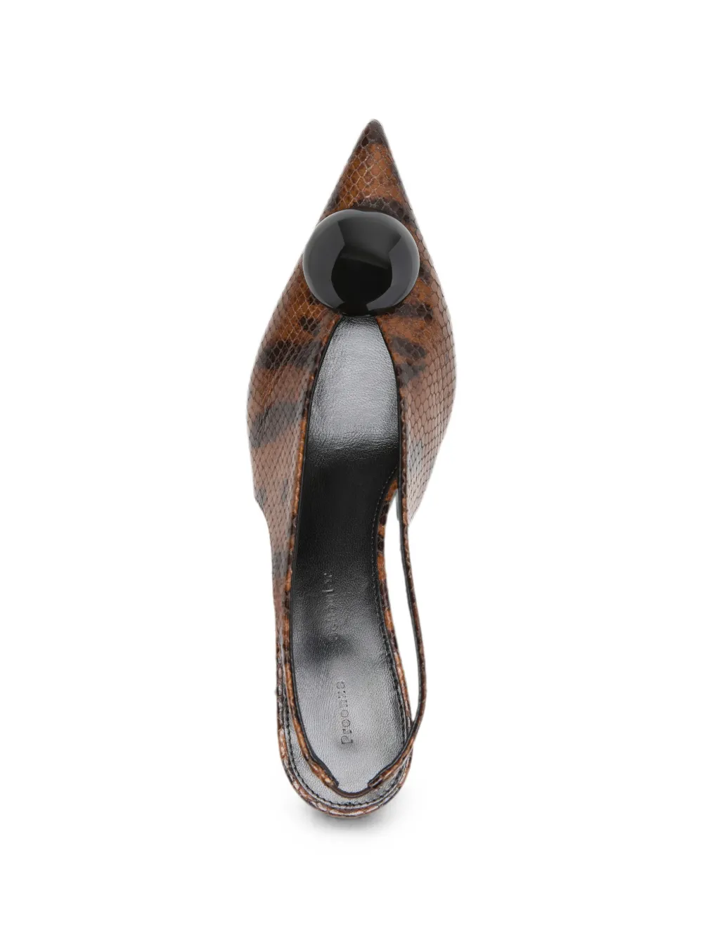 Proenza Schouler Dome Slash slingbacks in embossed-python Bruin