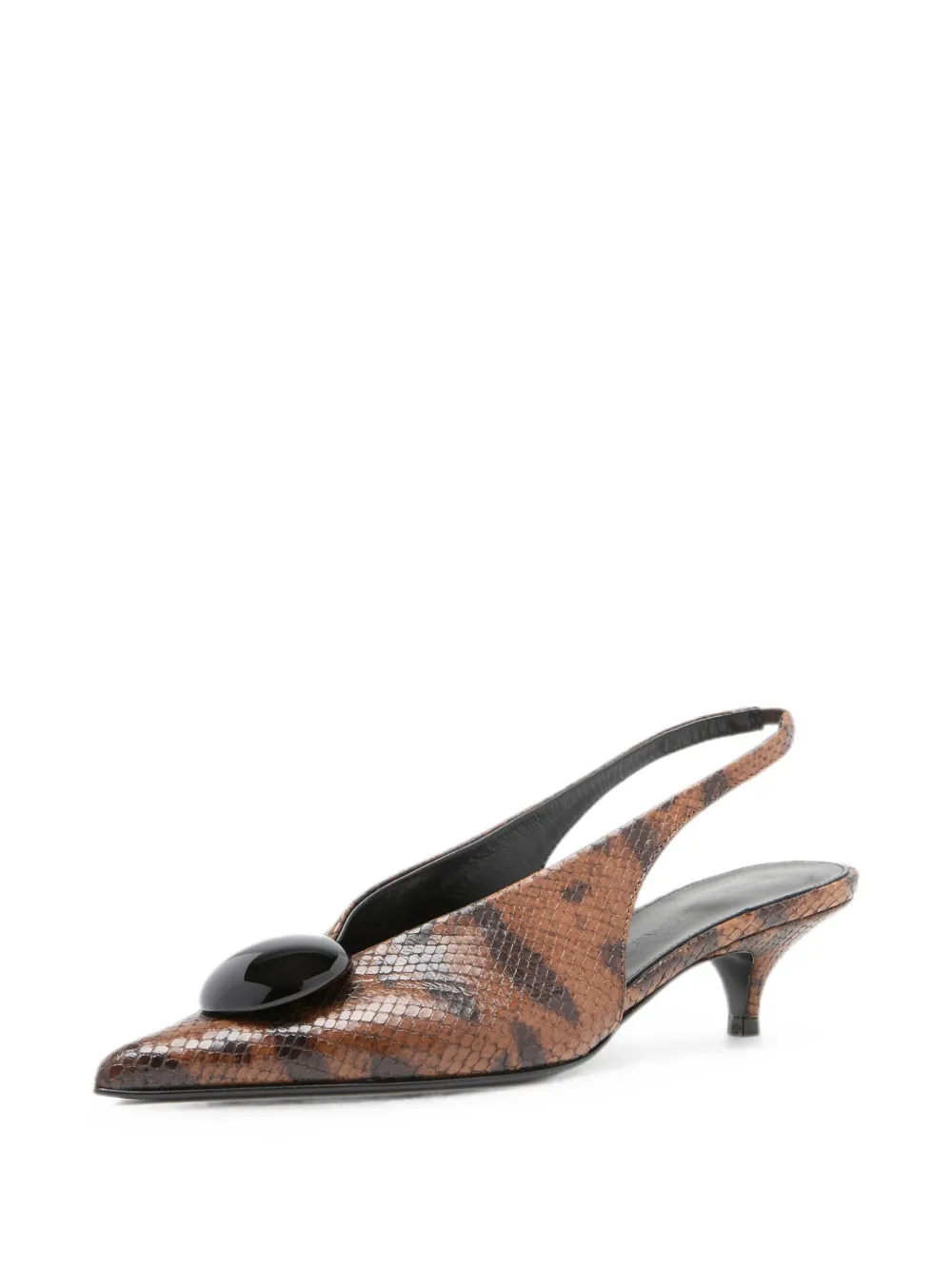 Proenza Schouler Dome Slash slingbacks in embossed-python Bruin