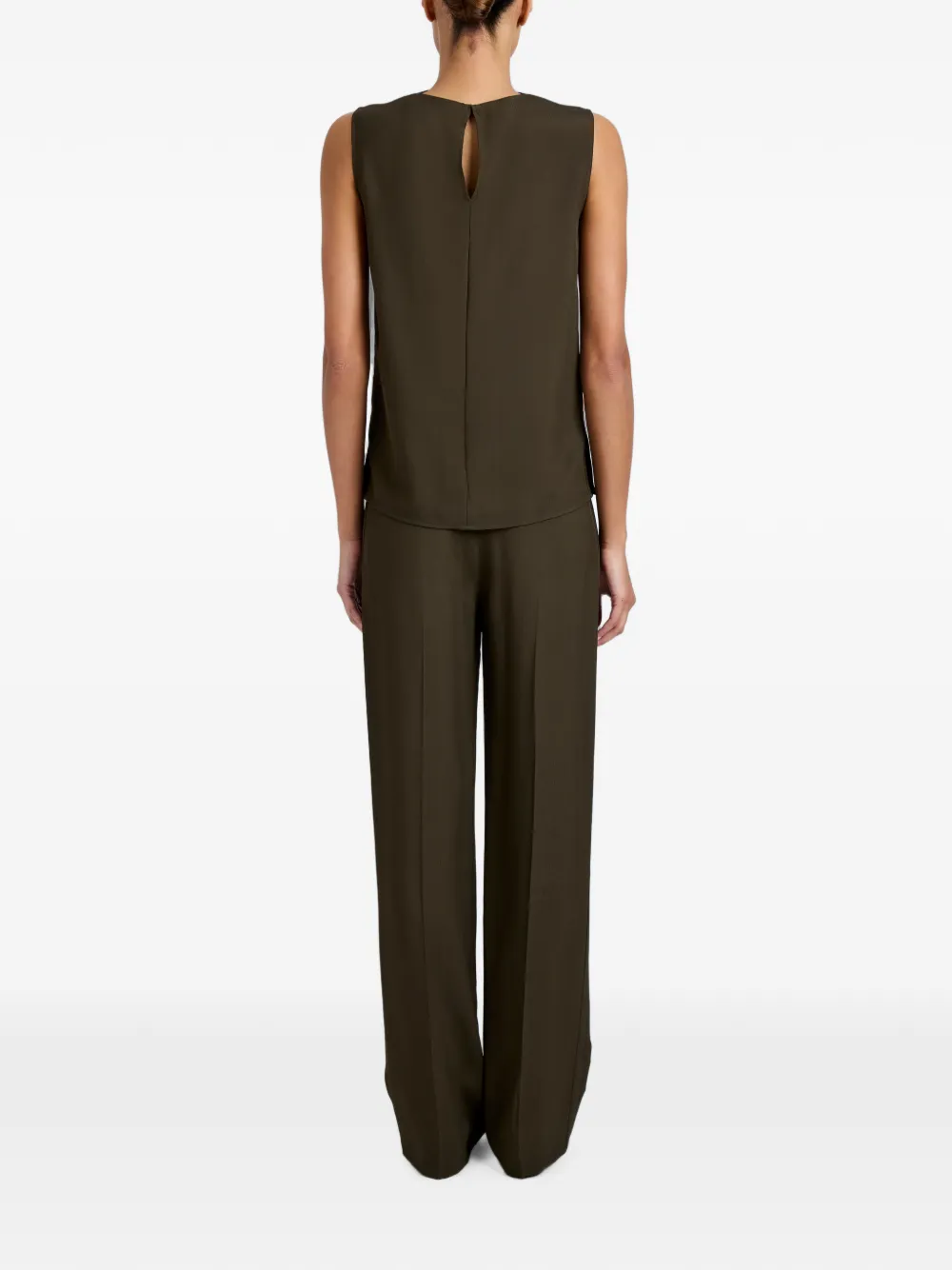 Proenza Schouler Lien broek van eco gehamerde viscose Bruin