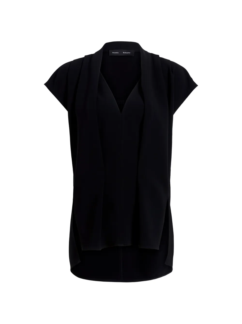 Proenza Schouler Ranli top in matte double crepe - Schwarz