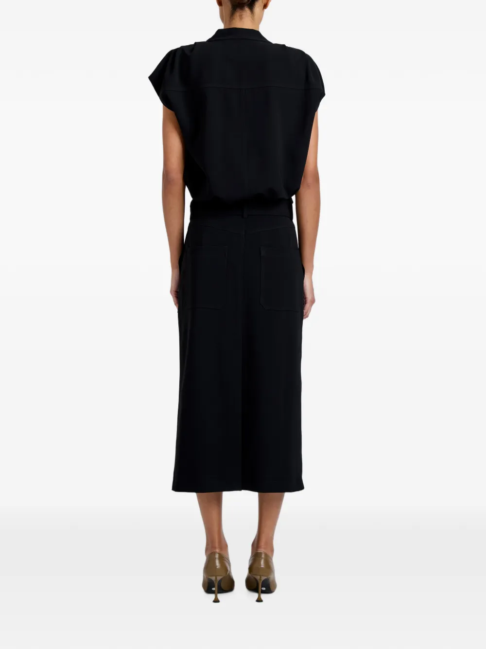 Proenza Schouler Ranli top van matte dubbele crêpe Zwart