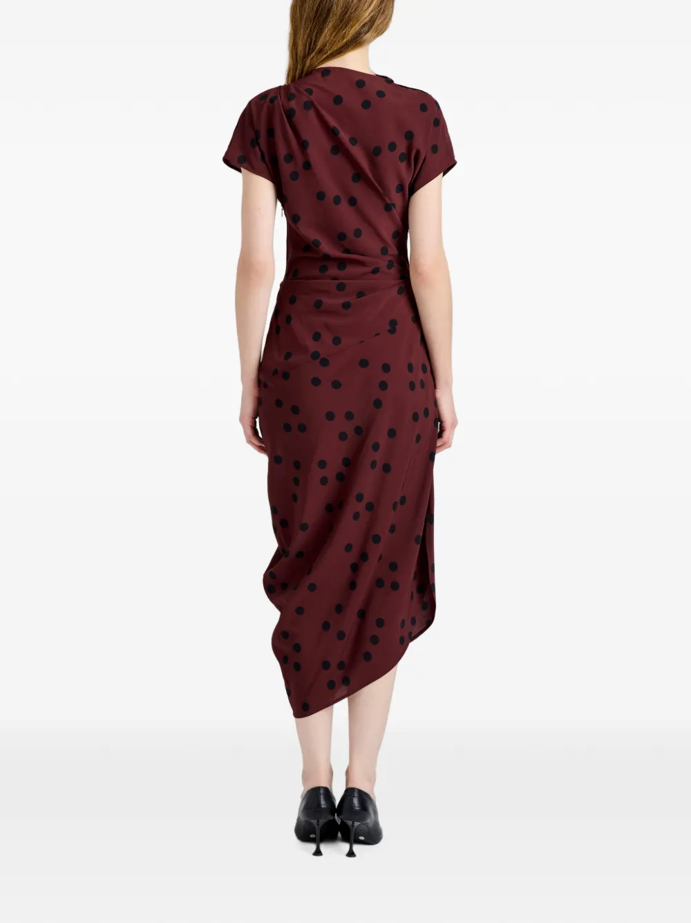 Proenza Schouler Ren jurk van bedrukte stretch viscose Bruin