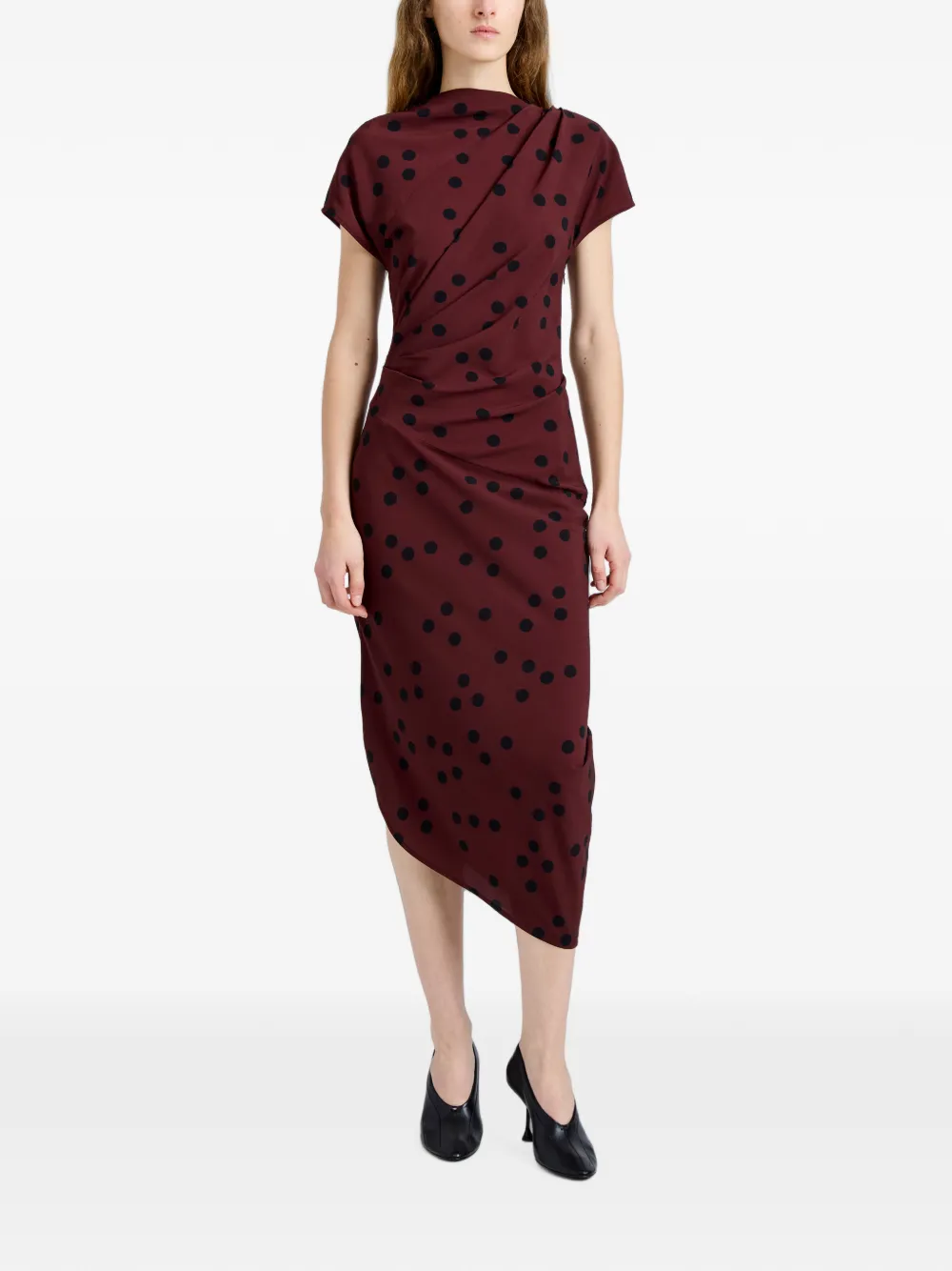 Proenza Schouler Ren jurk van bedrukte stretch viscose Bruin