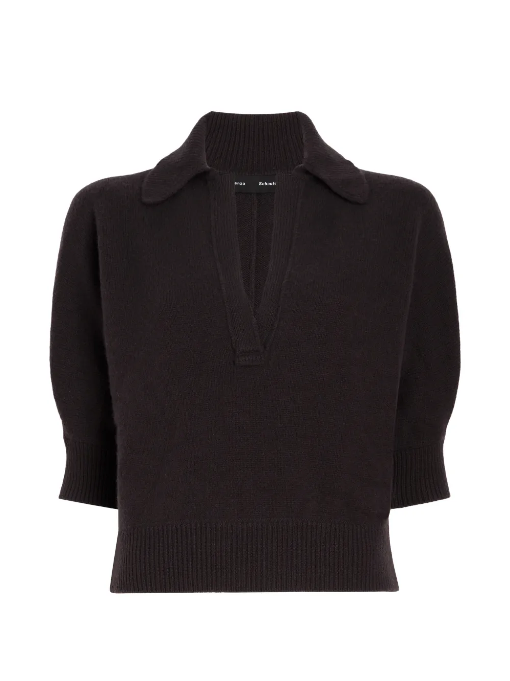 Proenza Schouler Vella top in transitional cashmere - Marrone