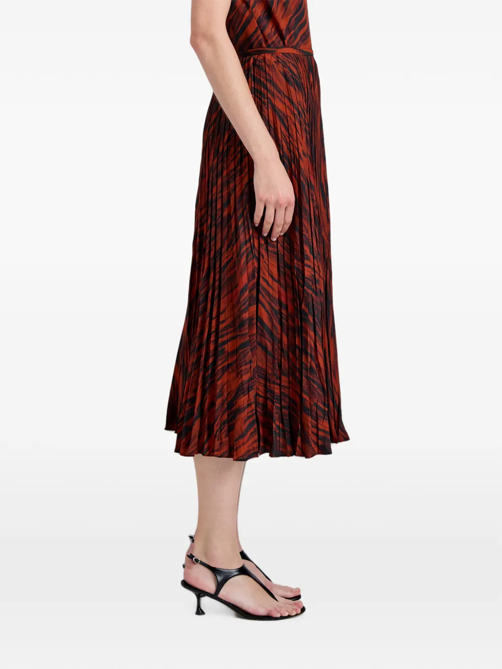 Proenza Schouler White Label Runa twill rok met print Bruin