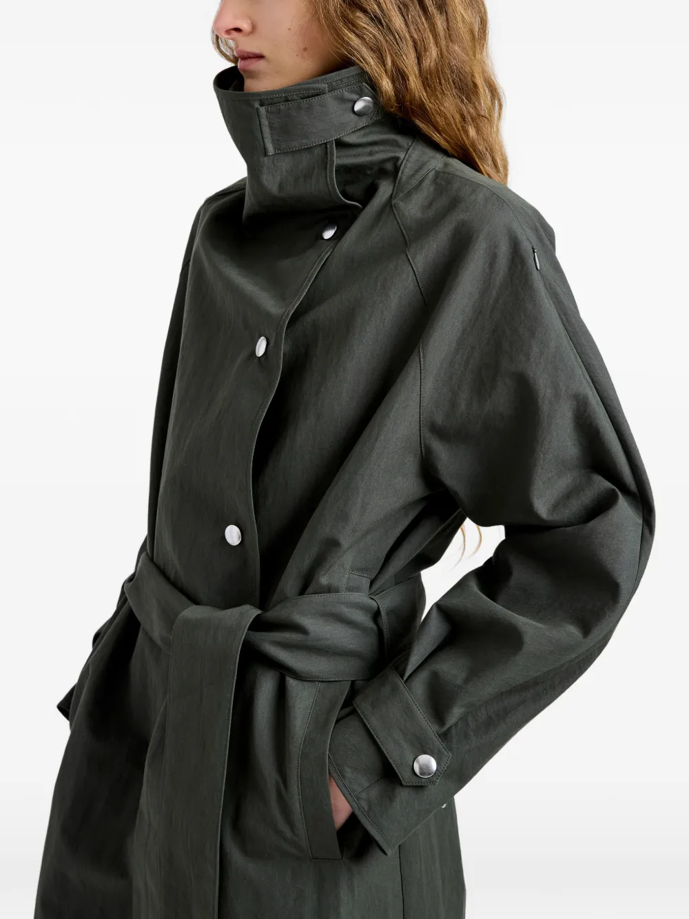 Proenza Schouler White Label Corey trenchcoat van gewassen katoen Groen