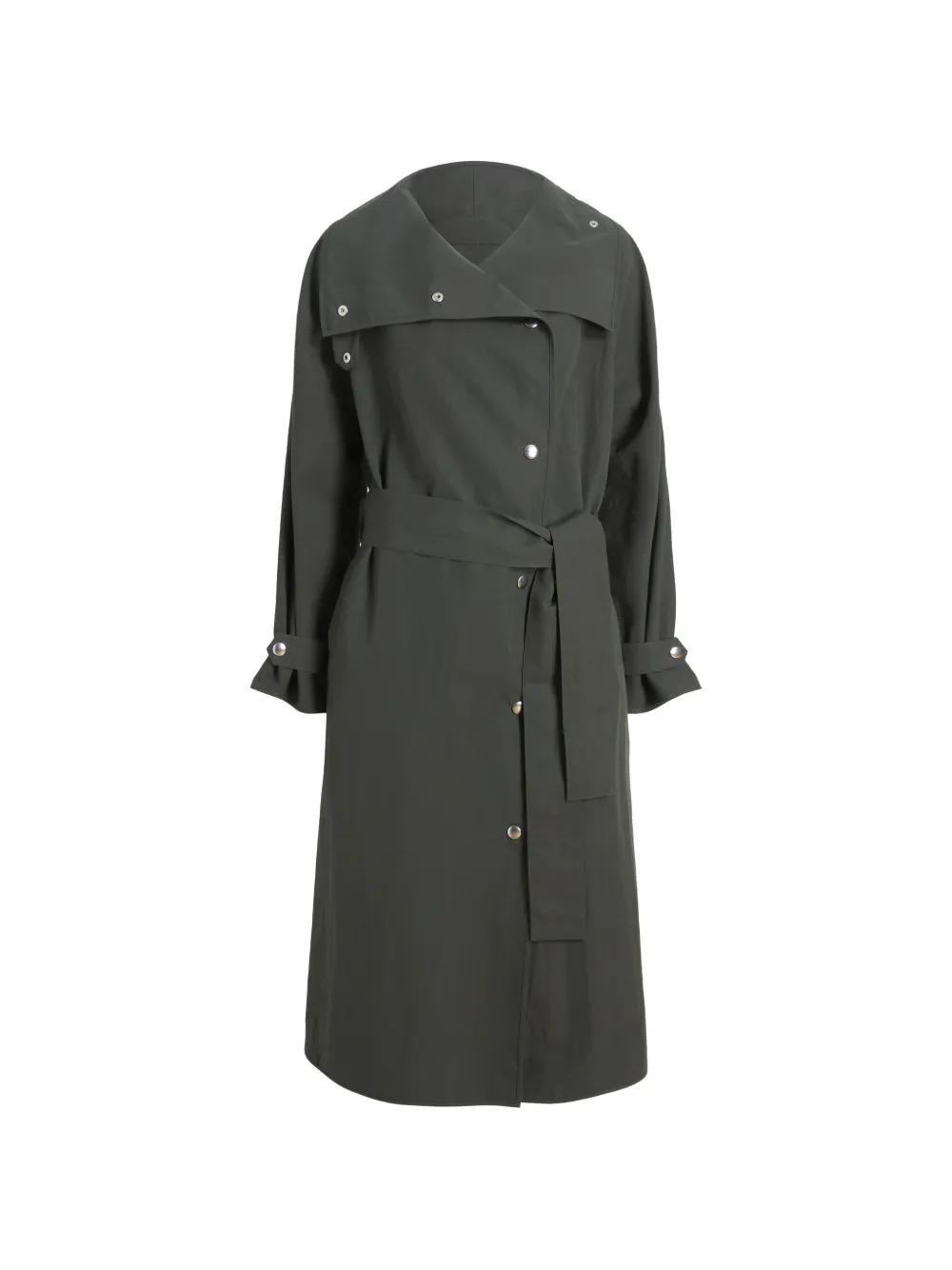 Proenza Schouler White Label Corey Trench In Washed Cotton In Green